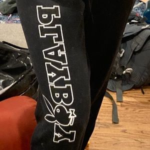Black playboy sweatpants